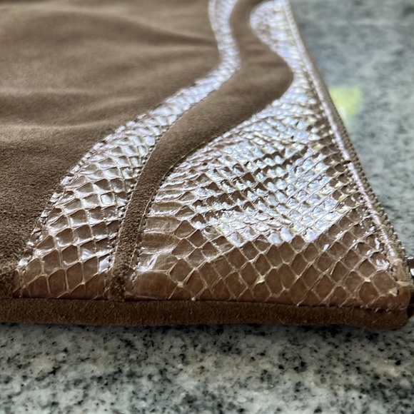 Vintage Ruth Saltz suede clutch y2k designer - Picture 4 of 10